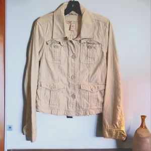 Abercrombie & Fitch VTG HTF Cropped Winter White Corduroy Jacket